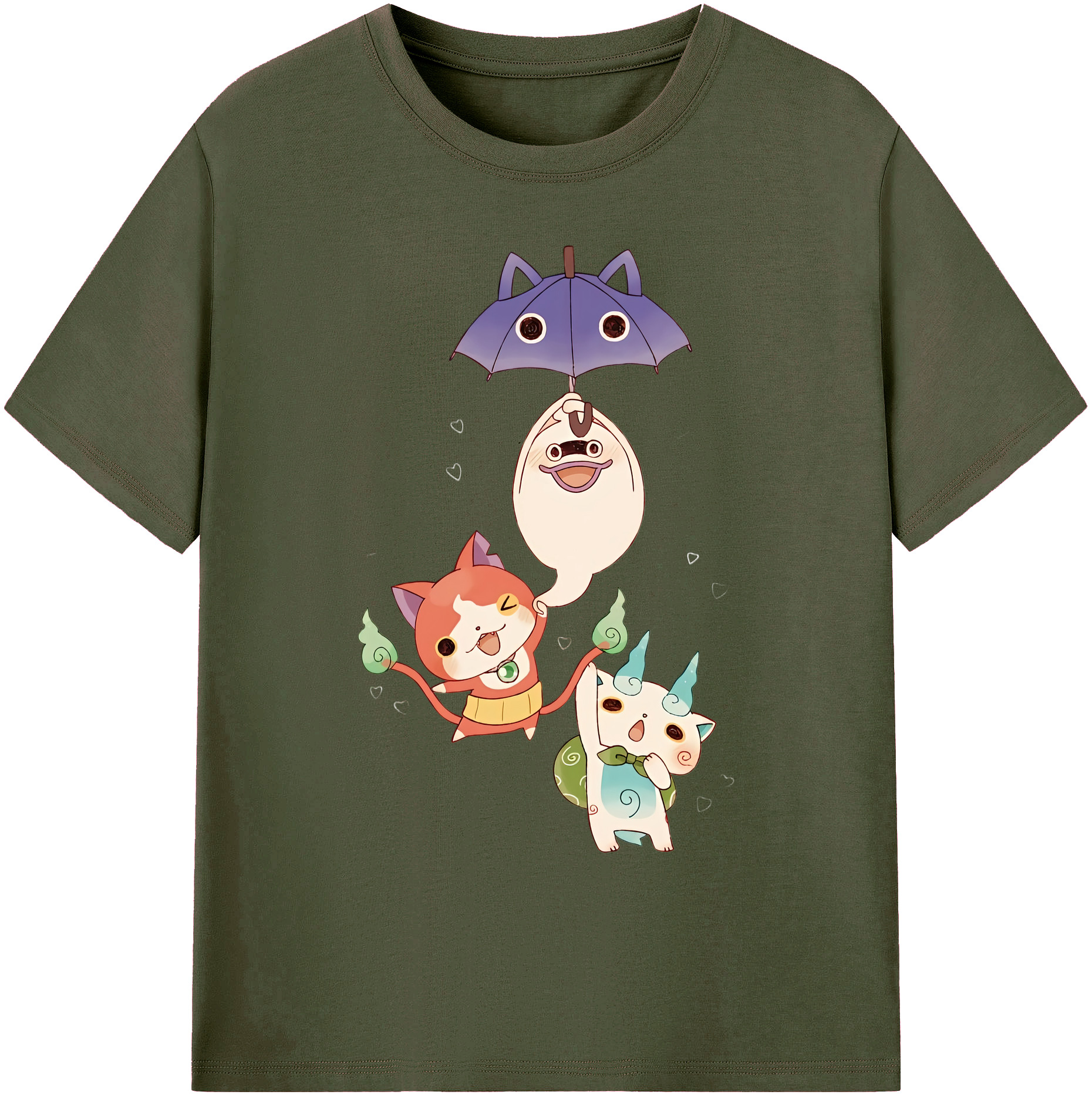（画像用） 妖怪ウォッチ Yo-kai Watch 綿100％ メンズ半袖Tシャツ｜肌触りやわらか＆通気性